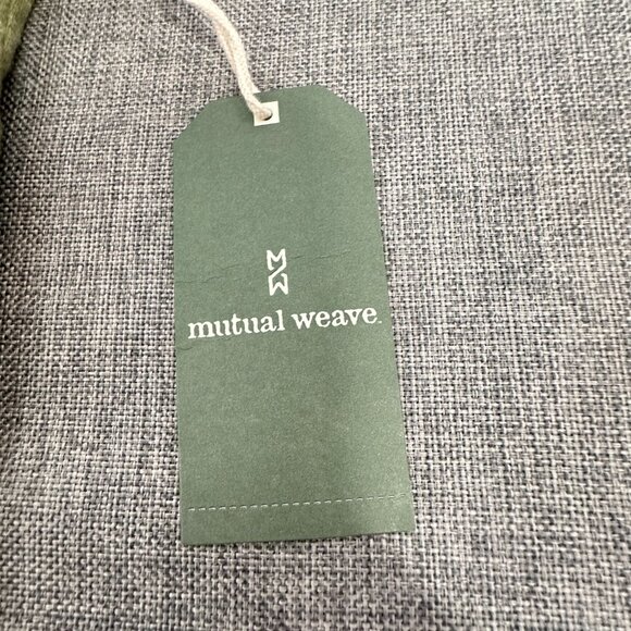 NEW! Mens Mutual Weave Short Sleeve Shirt Small Cotton Blend Green Lightweight - Picture 5 of 9